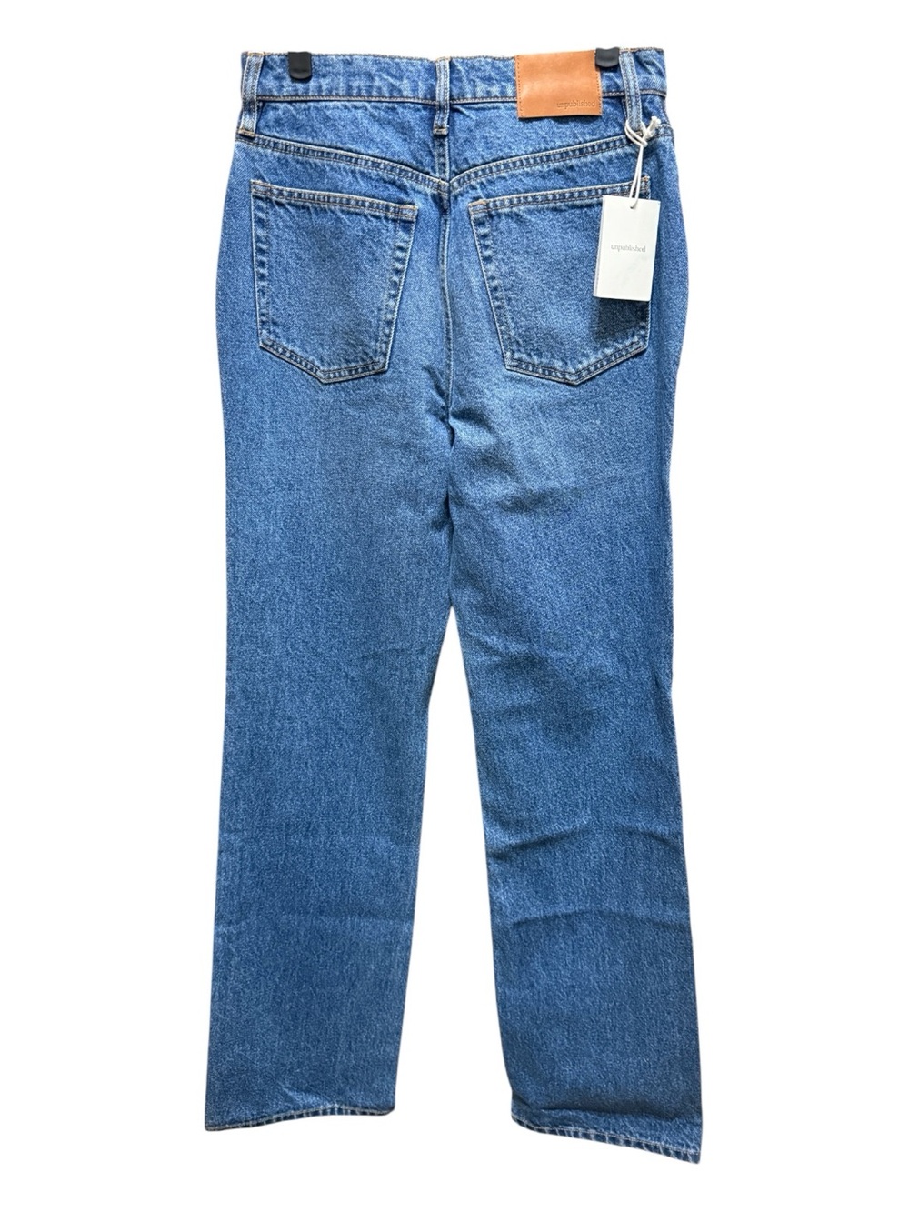 Unpublished High Rise Straight Leg Medium Wash Jeans NWT - Picture 2 of 5
